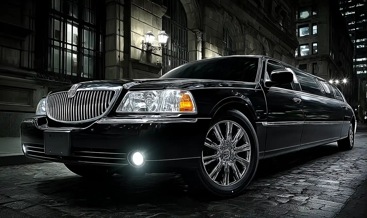 Super stretch limousine with luxury features